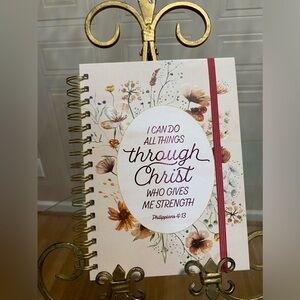 - Beutiful Colors Hard CoverJournal “ I CAN DO ALL THINGS THROUGH CHRIST”